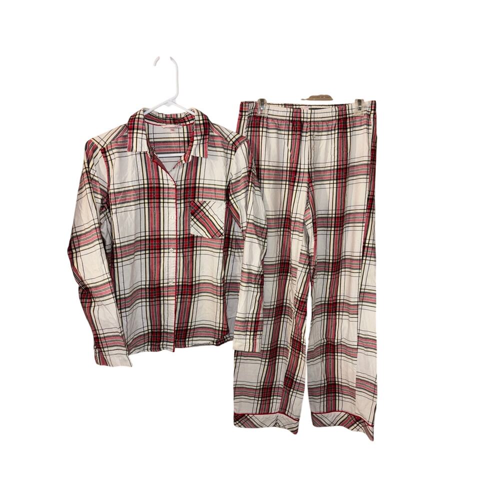Victoria’s Secret women’s two-piece plaid flannel pajama set top pants (small)